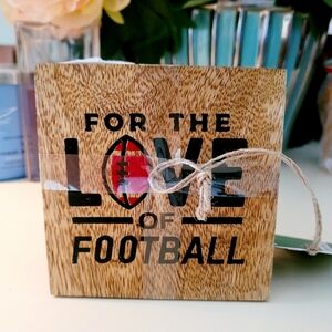 🌺Wood Football Coasters Set Of 4 Drink Coasters NFL